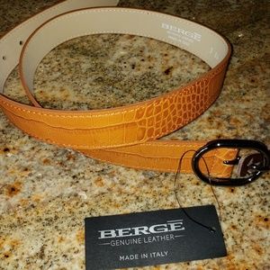 NEW Berge leather croco belt